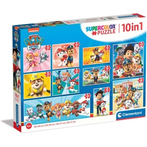 Puzzle 10 en 1 Pat'Patrouille EnfantCado 18 à 60 Pièces