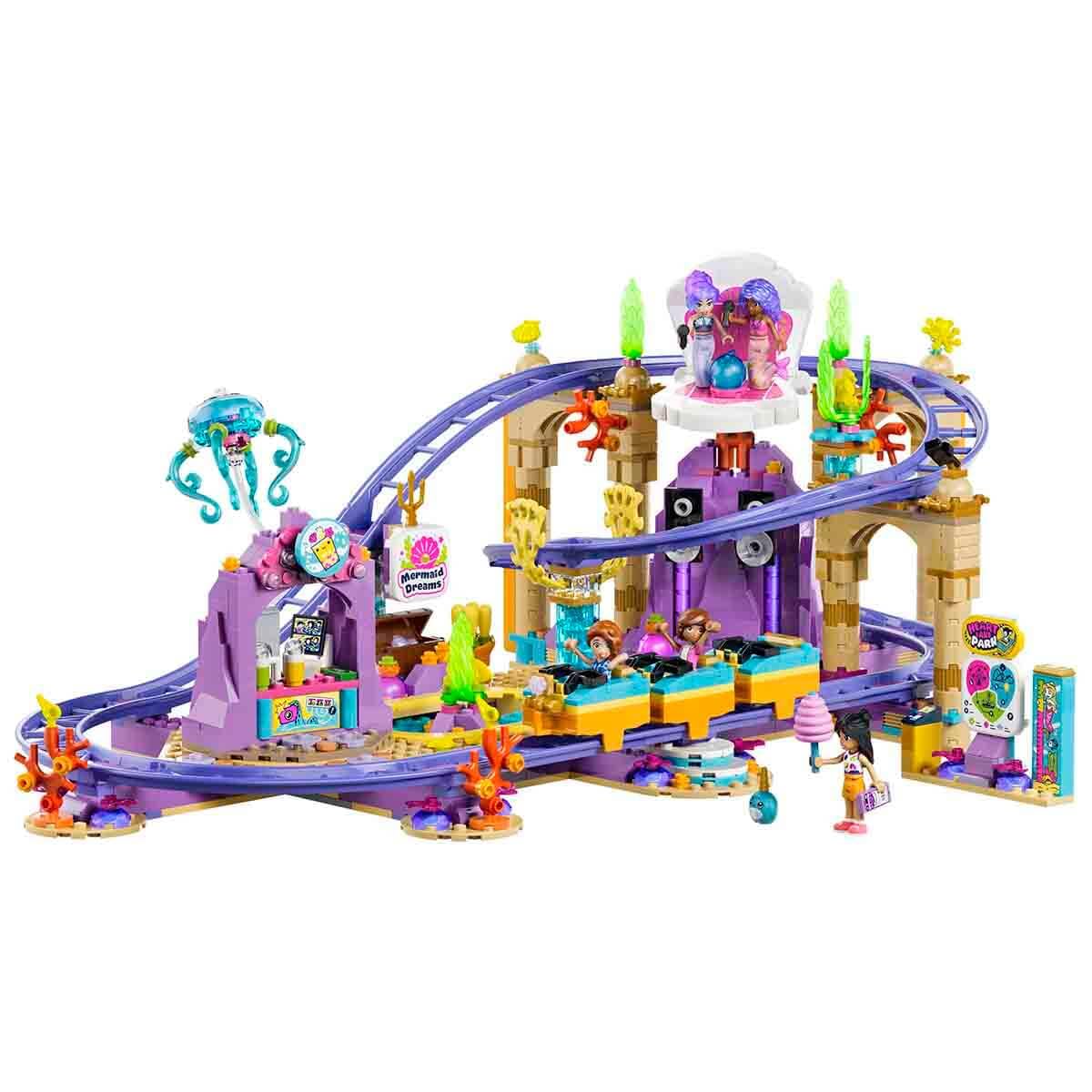 Jeu de construction LEGO Friends Les Montagnes Russes des Sirènes avec 3 wagons et 5 mini-poupées – Image 4