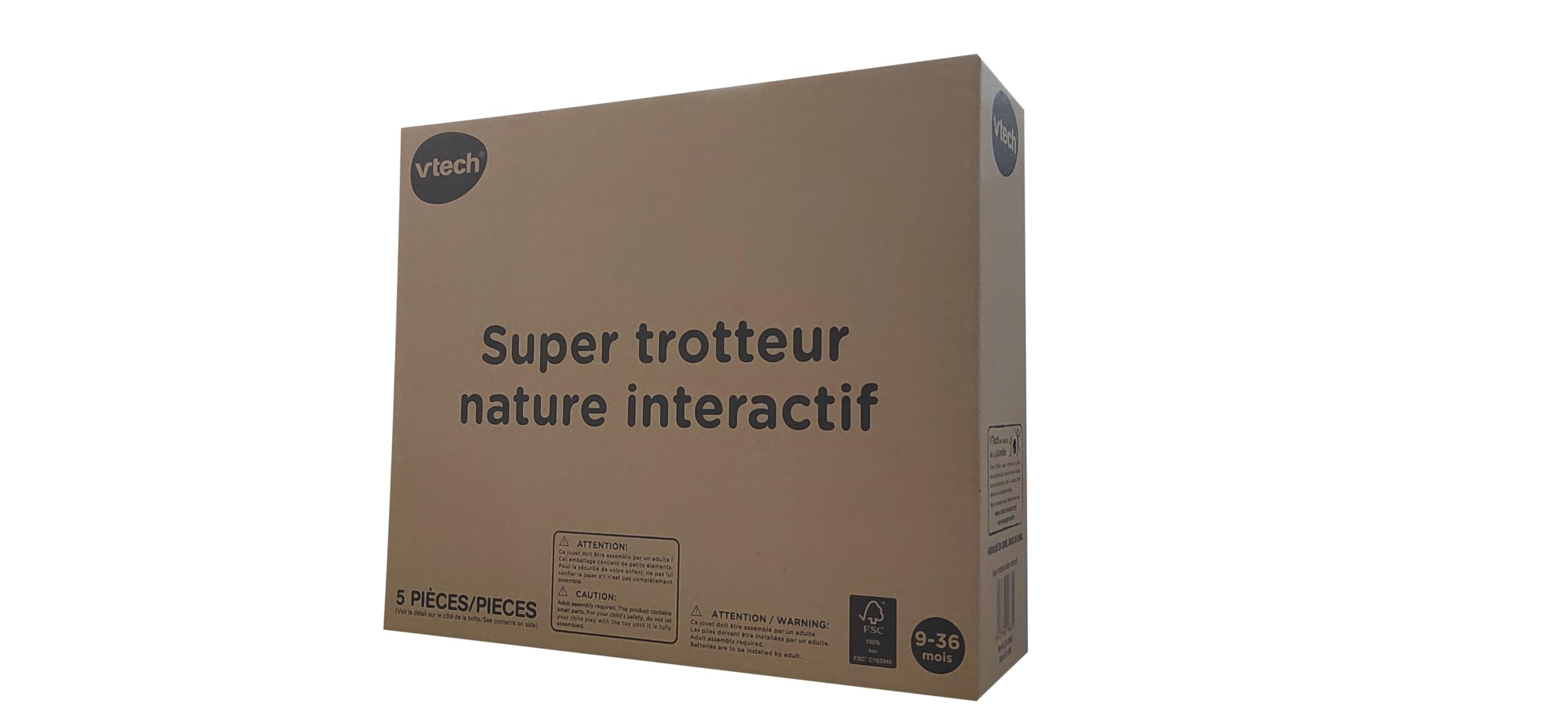 Trotteur Bébé 2 en 1 VTech Super Trotteur Nature Interactif Partiellement en Bois – Image 5