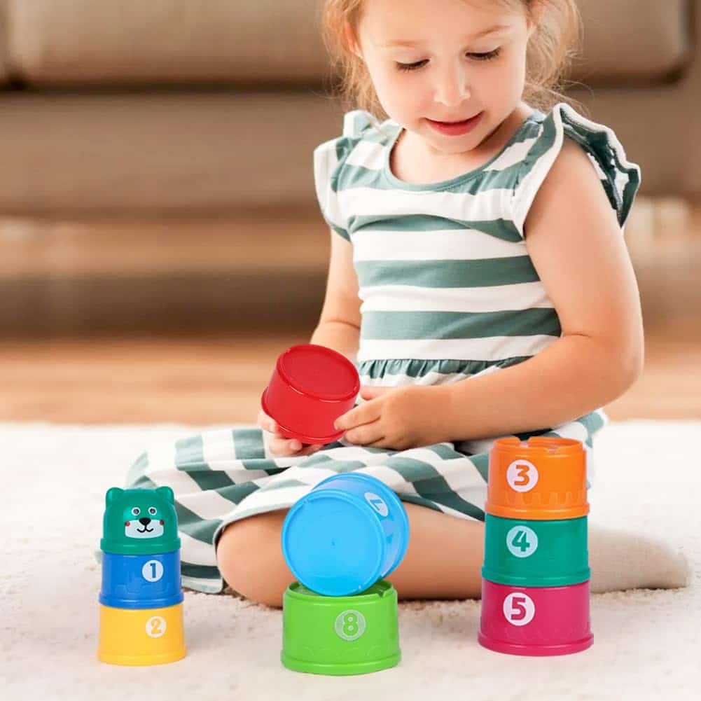 Tasses à Empiler Bébé EnfantCado Lot de 9 Jouets d'Éveil Sensoriel – Image 6