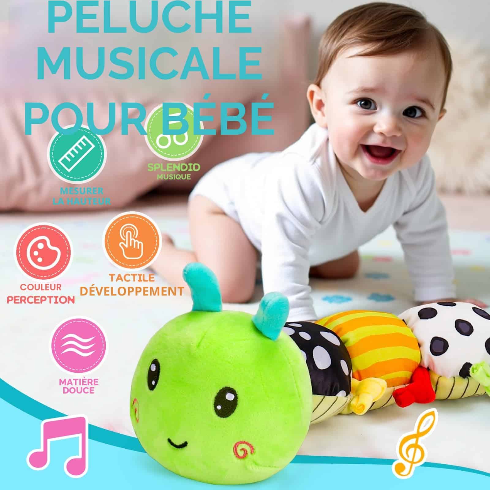 Jouet Peluche Chenille Musicale EnfantCado Montessori 0-6 Mois – Image 5