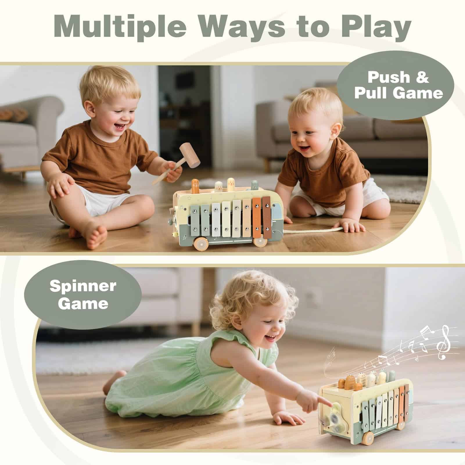 Jouet Montessori 7 en 1 Xylophone Bébé Vanplay – Image 4