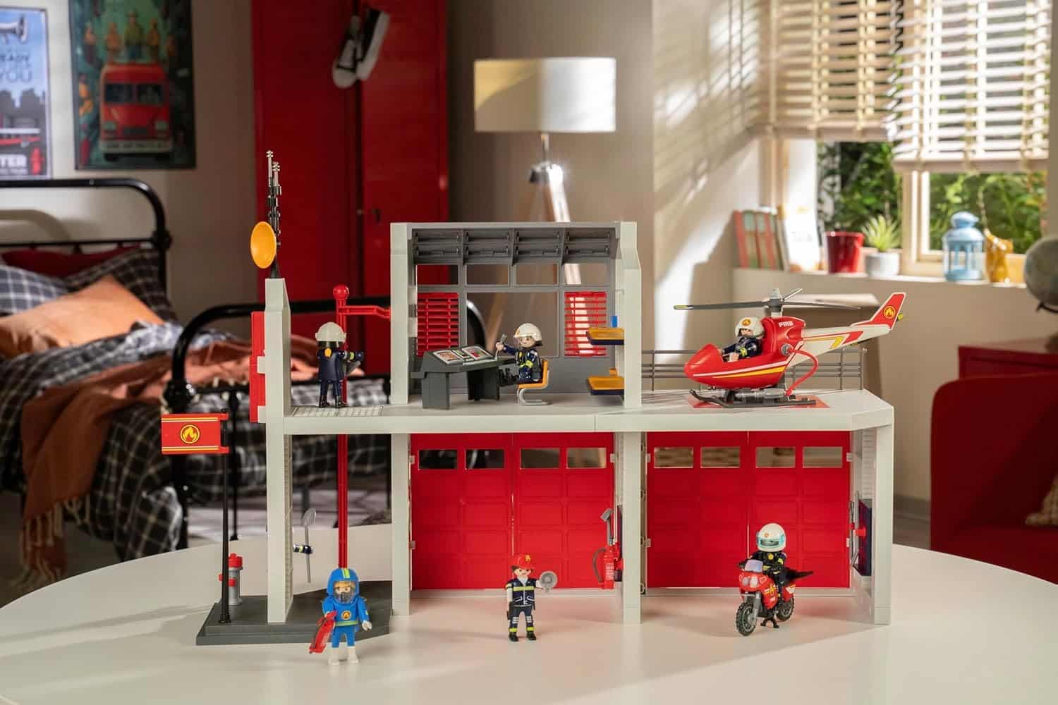 Caserne de Pompiers avec hélicoptère Playmobil City Action 9462 – Image 3