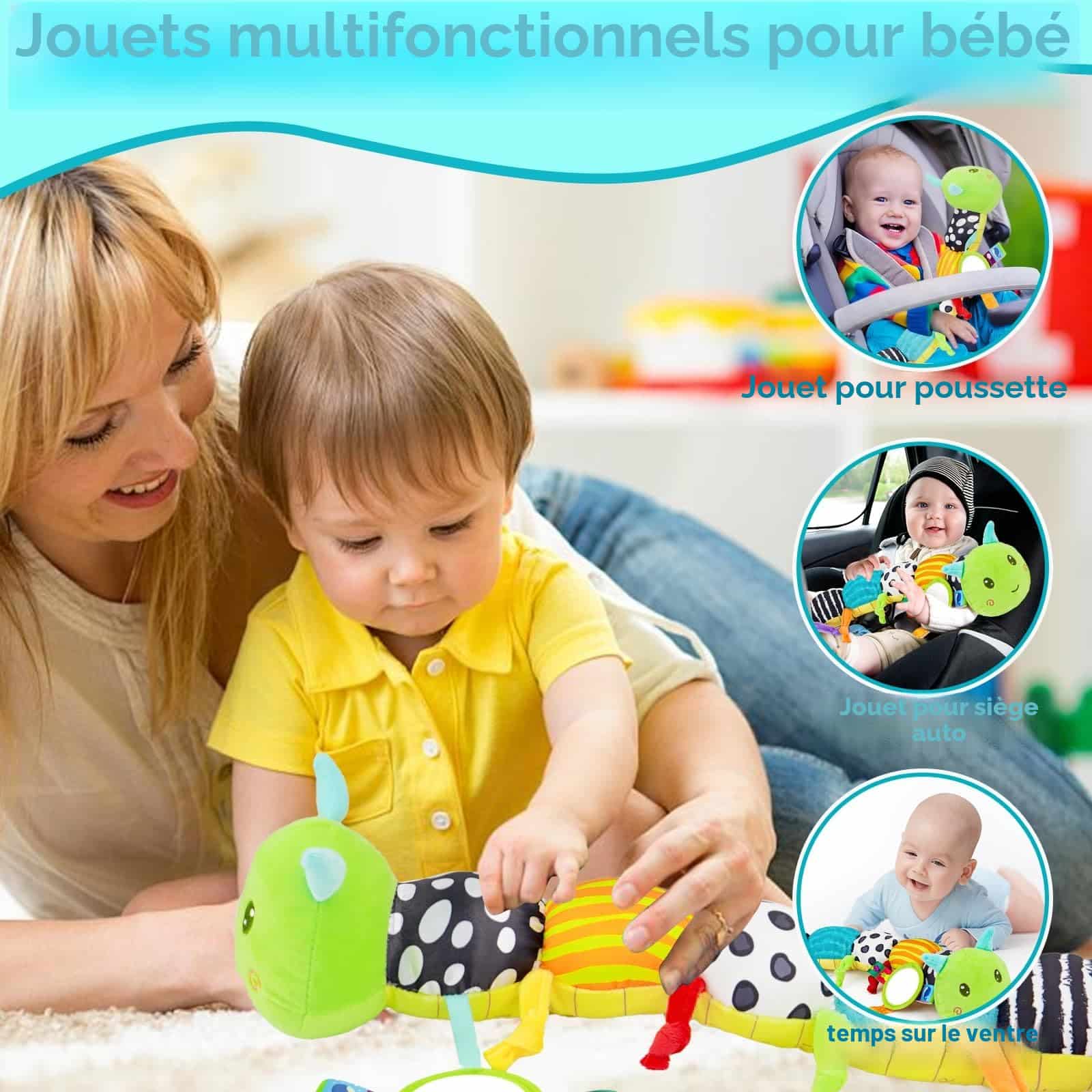 Jouet Peluche Chenille Musicale EnfantCado Montessori 0-6 Mois – Image 4