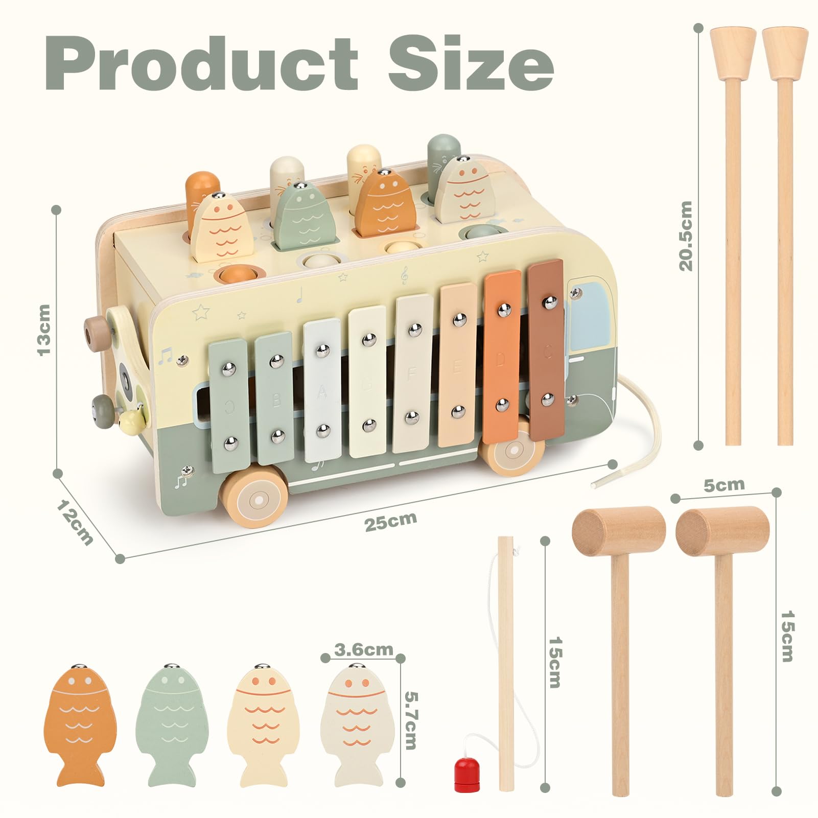 Jouet Montessori 7 en 1 Xylophone Bébé Vanplay – Image 6