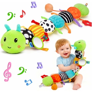 Jouet Peluche Chenille Musicale EnfantCado Montessori 0-6 Mois