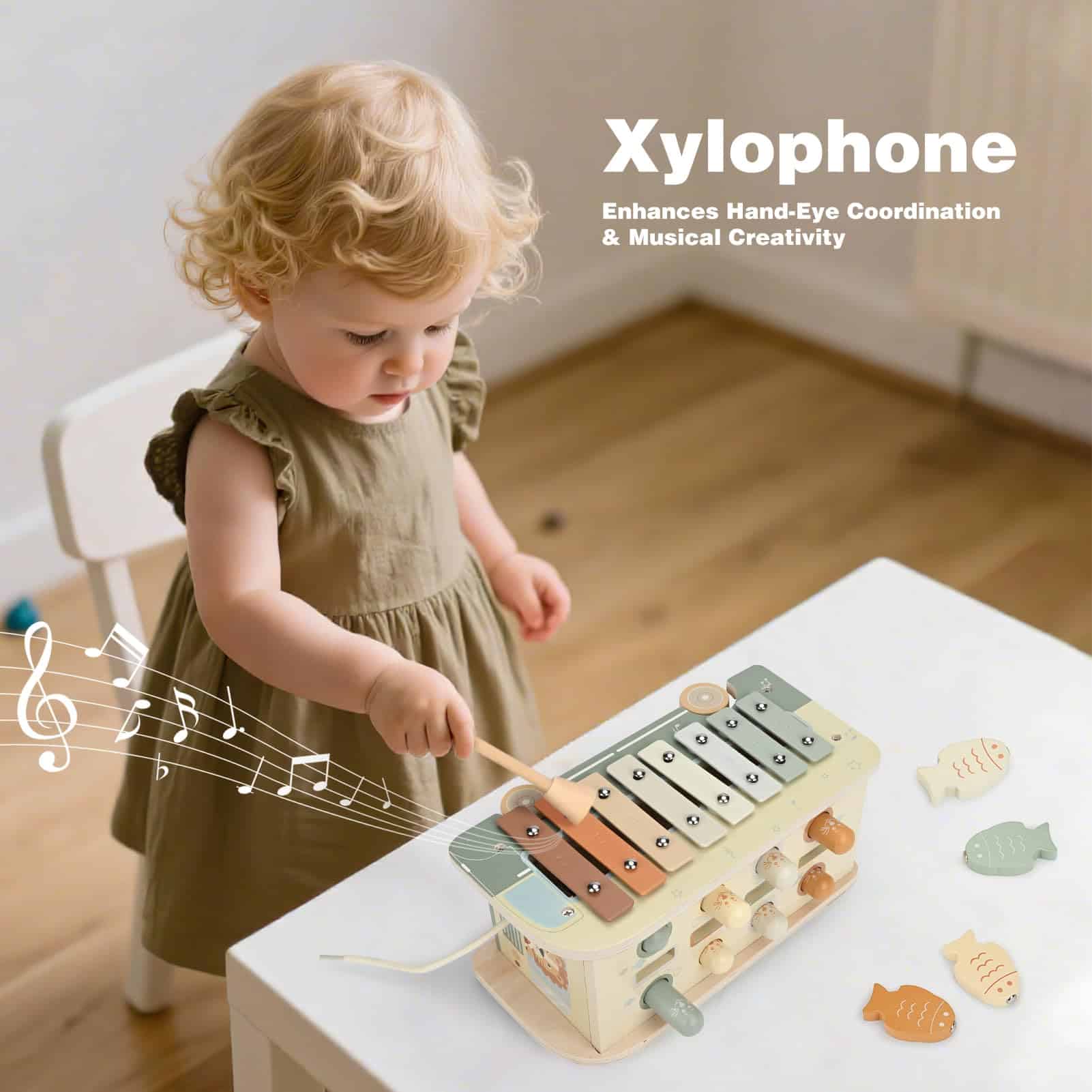 Jouet Montessori 7 en 1 Xylophone Bébé Vanplay – Image 3