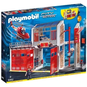 Caserne de Pompiers avec hélicoptère Playmobil City Action 9462