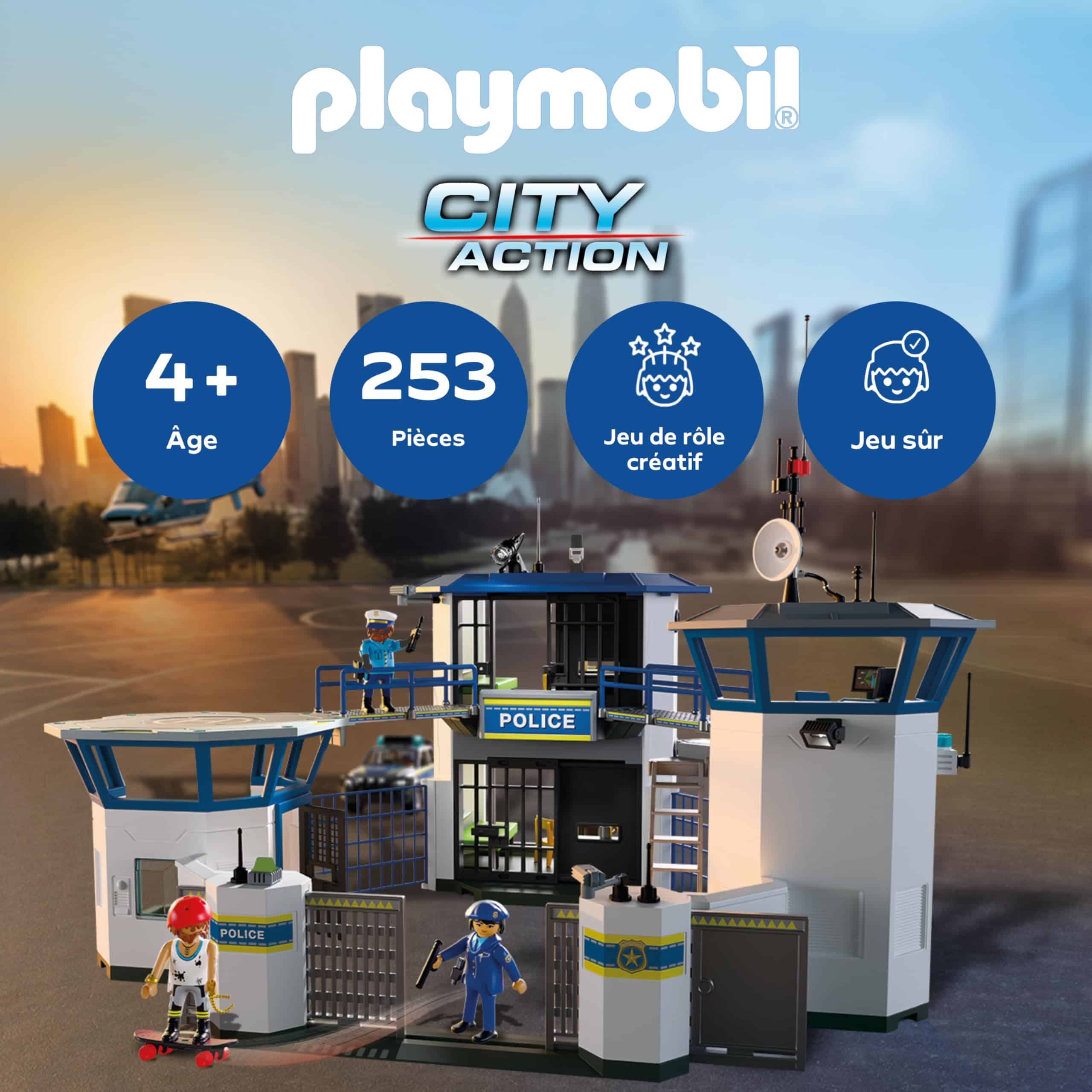 Centre de Commandement de la Police Playmobil Action Heroes avec Figurines et Accessoires – Image 2