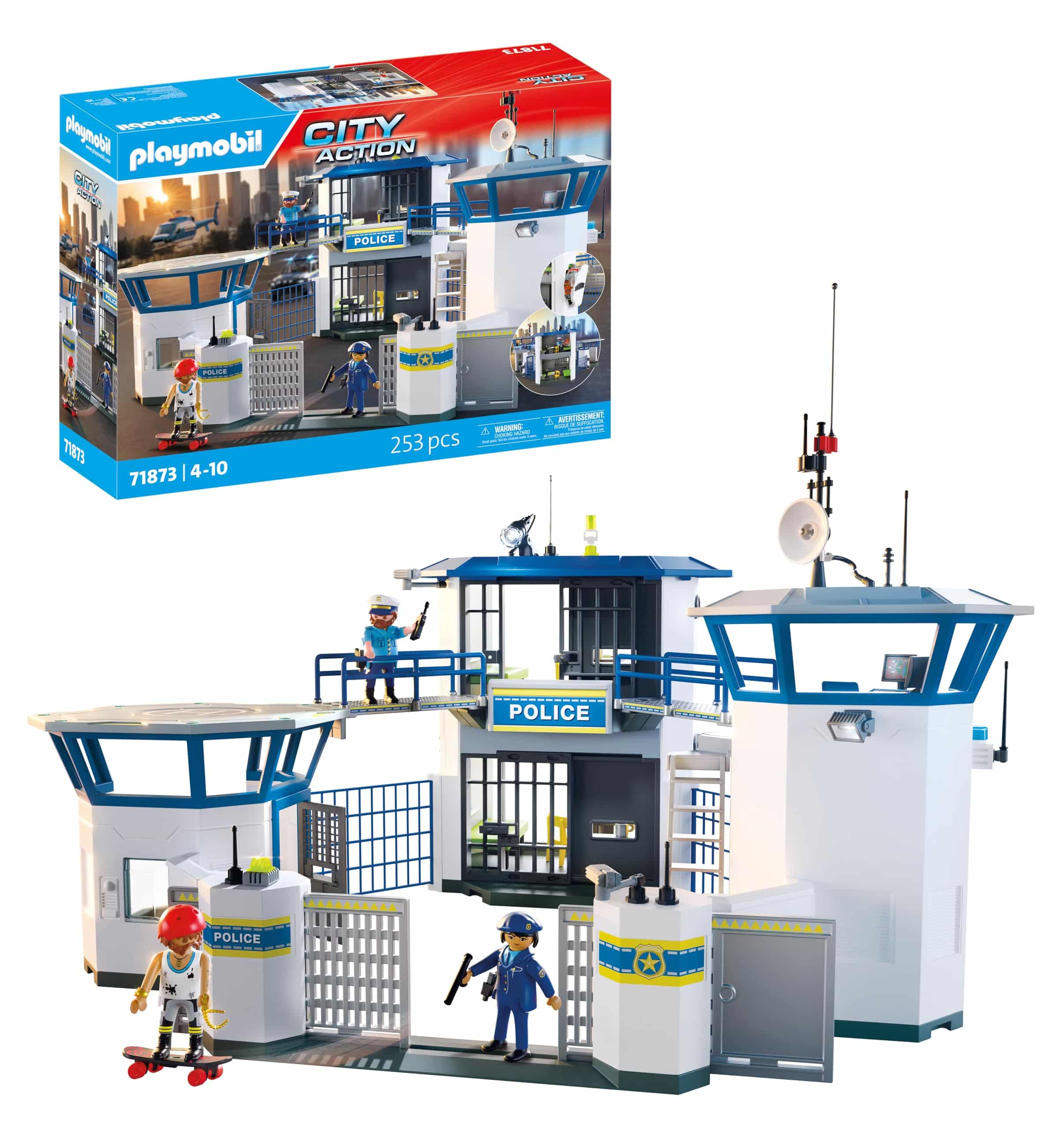 Centre de Commandement de la Police Playmobil Action Heroes avec Figurines et Accessoires