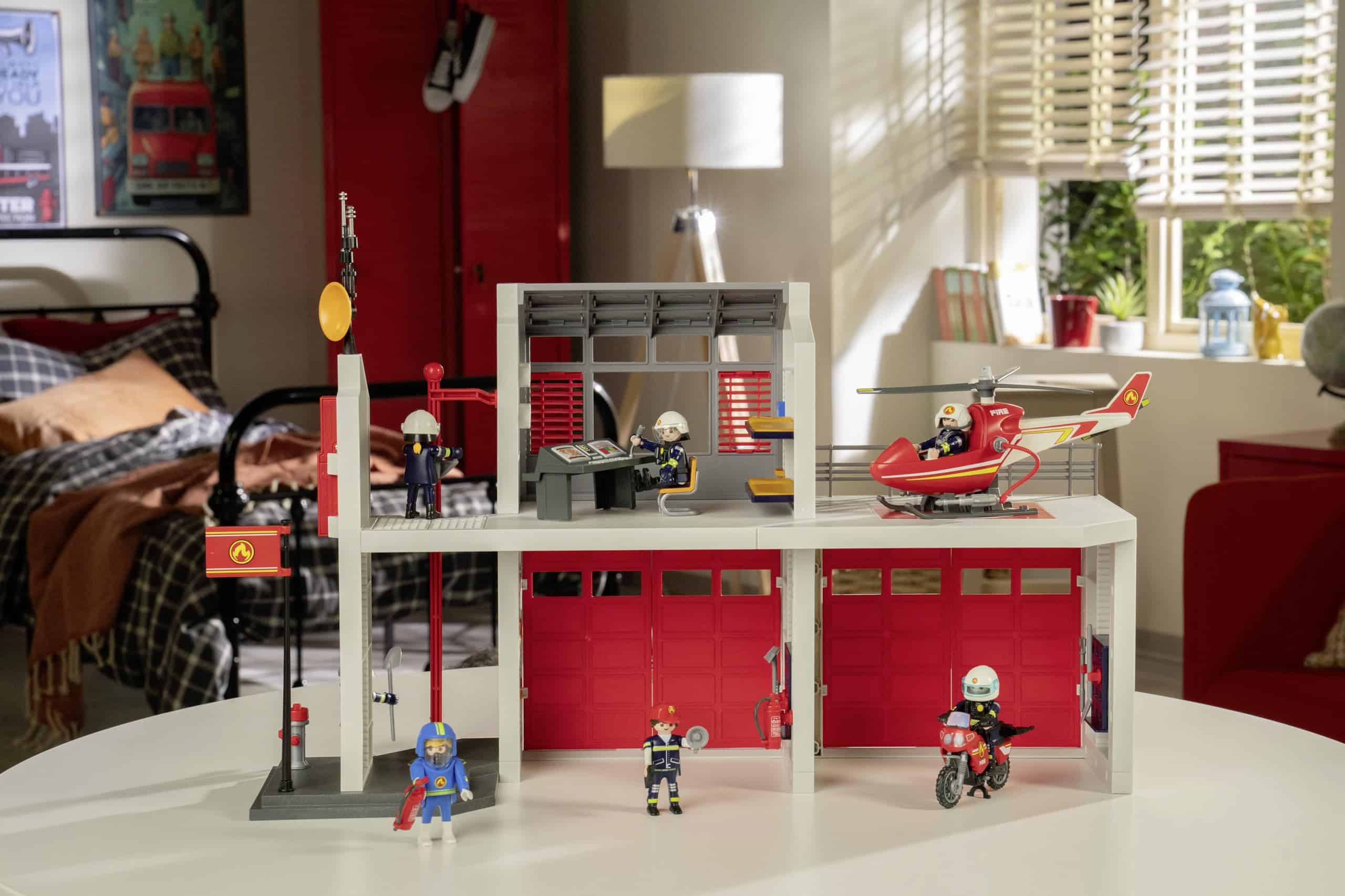 Caserne de Pompiers avec hélicoptère Playmobil City Action 9462 – Image 5