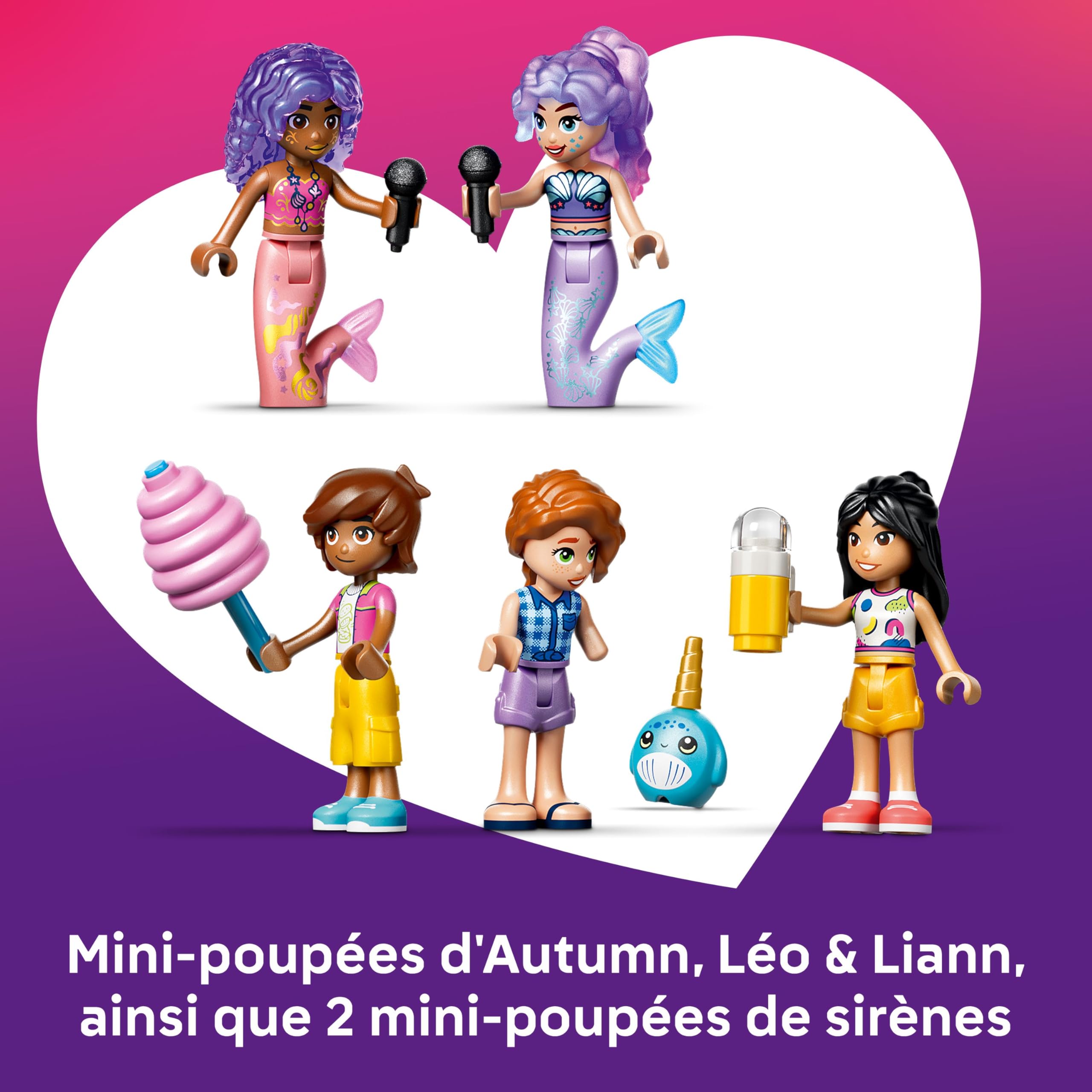 Jeu de construction LEGO Friends Les Montagnes Russes des Sirènes avec 3 wagons et 5 mini-poupées – Image 6