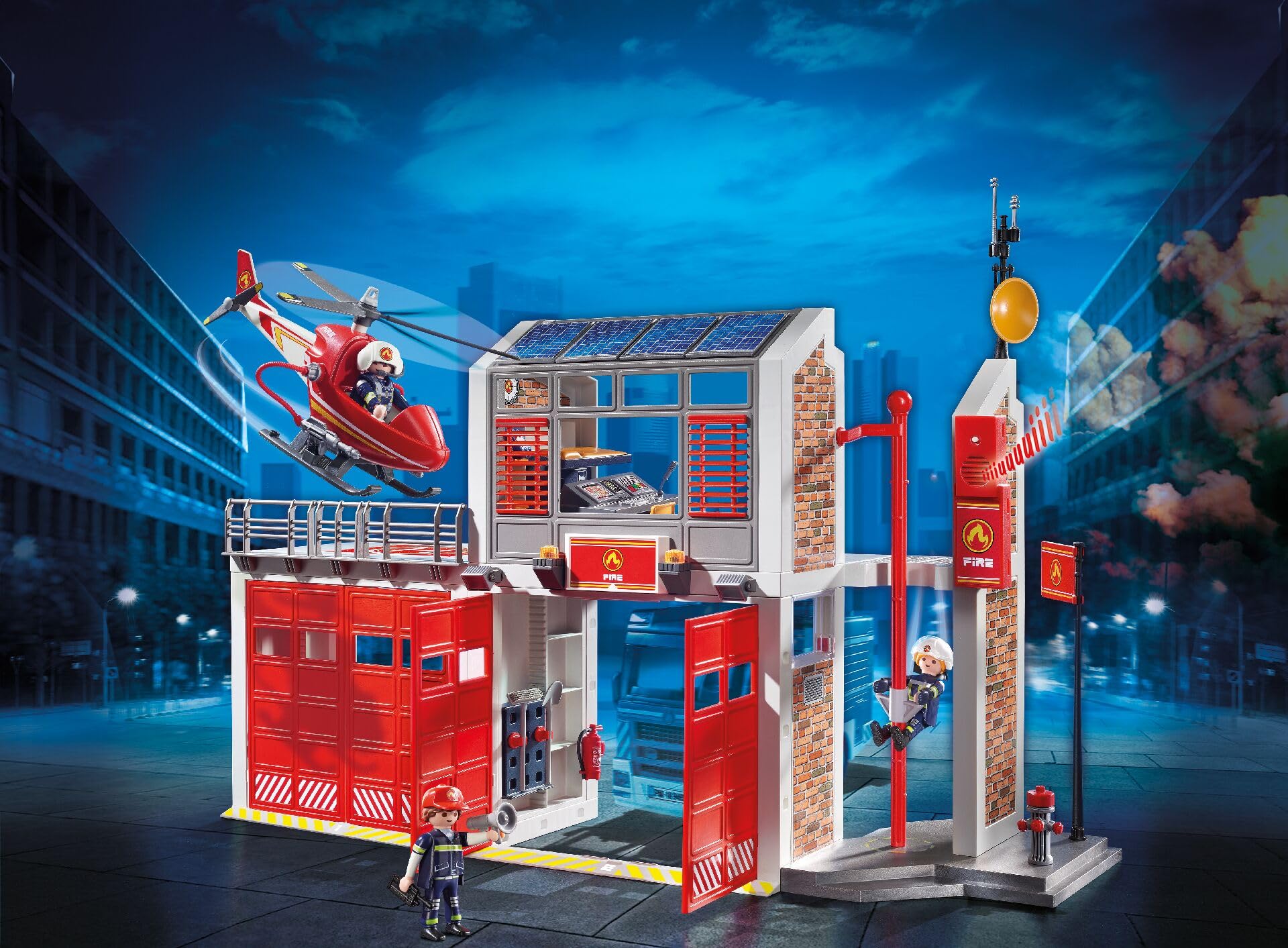 Caserne de Pompiers avec hélicoptère Playmobil City Action 9462 – Image 2