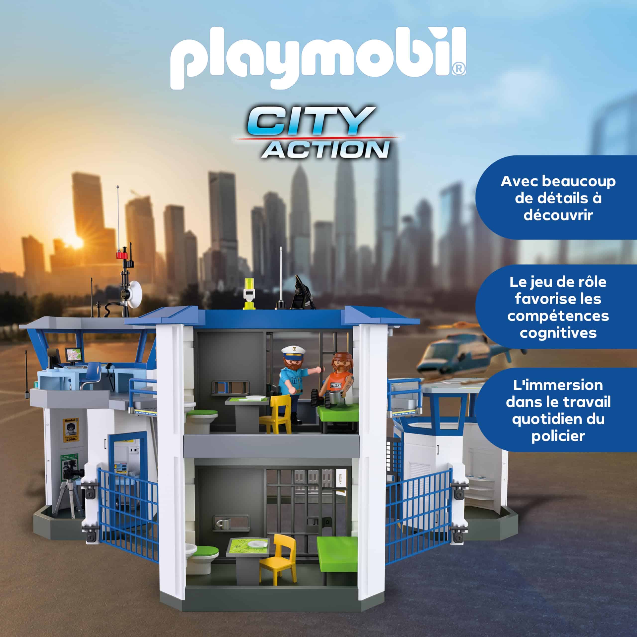 Centre de Commandement de la Police Playmobil Action Heroes avec Figurines et Accessoires – Image 3