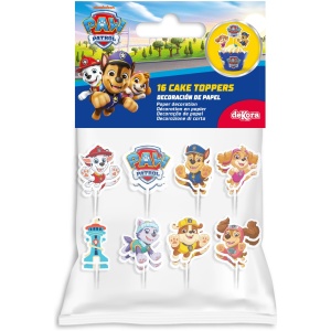 Kit Cake Toppers Pat'Patrouille pour Gâteaux et Cupcakes - 16 Pièces
