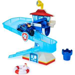 Coffret de bain Pat' Patrouille La Grande Vallée avec véhicule Chase lumineux
