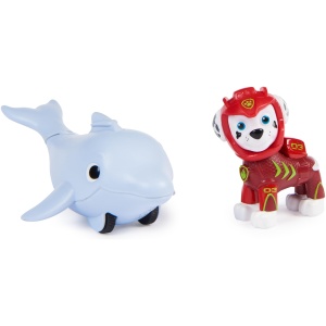 Figurine Marshall Pat'Patrouille Aqua Pups avec Dauphin