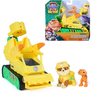 Bulldozer Ruben 17 cm Pat'Patrouille Le Film Mission Dino, 2 figurines amovibles