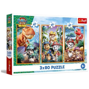 Coffret 3 puzzles Pat'Patrouille Dinosaur Heroes 80 pièces Trefl